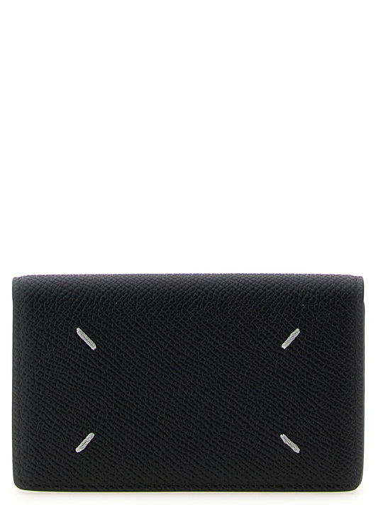 Cardholder Card Case by Maison Margiela for men in calfskin leather black features a polished Calfskin Leather Cardholder Card Case design with polished card-organization.