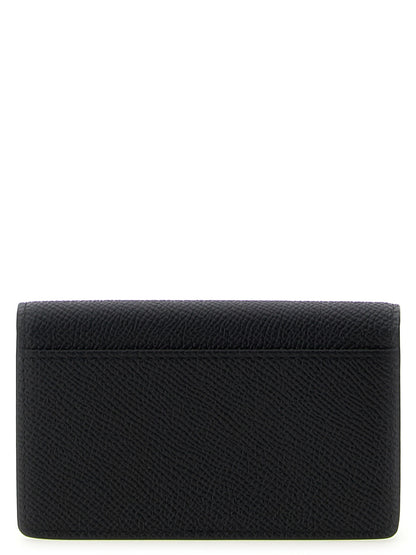 Cardholder Card Case by Maison Margiela for men in calfskin leather black features a sleek silhouette, showcasing the sleek design of the Calfskin Leather Cardholder Card Case with functional card-organization for a premium look.