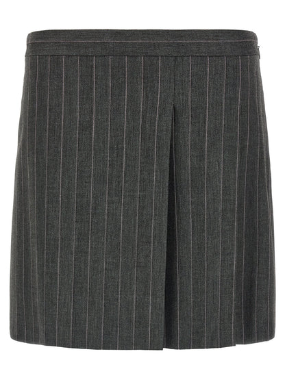 PINKO Gray Polyester Long Skirt