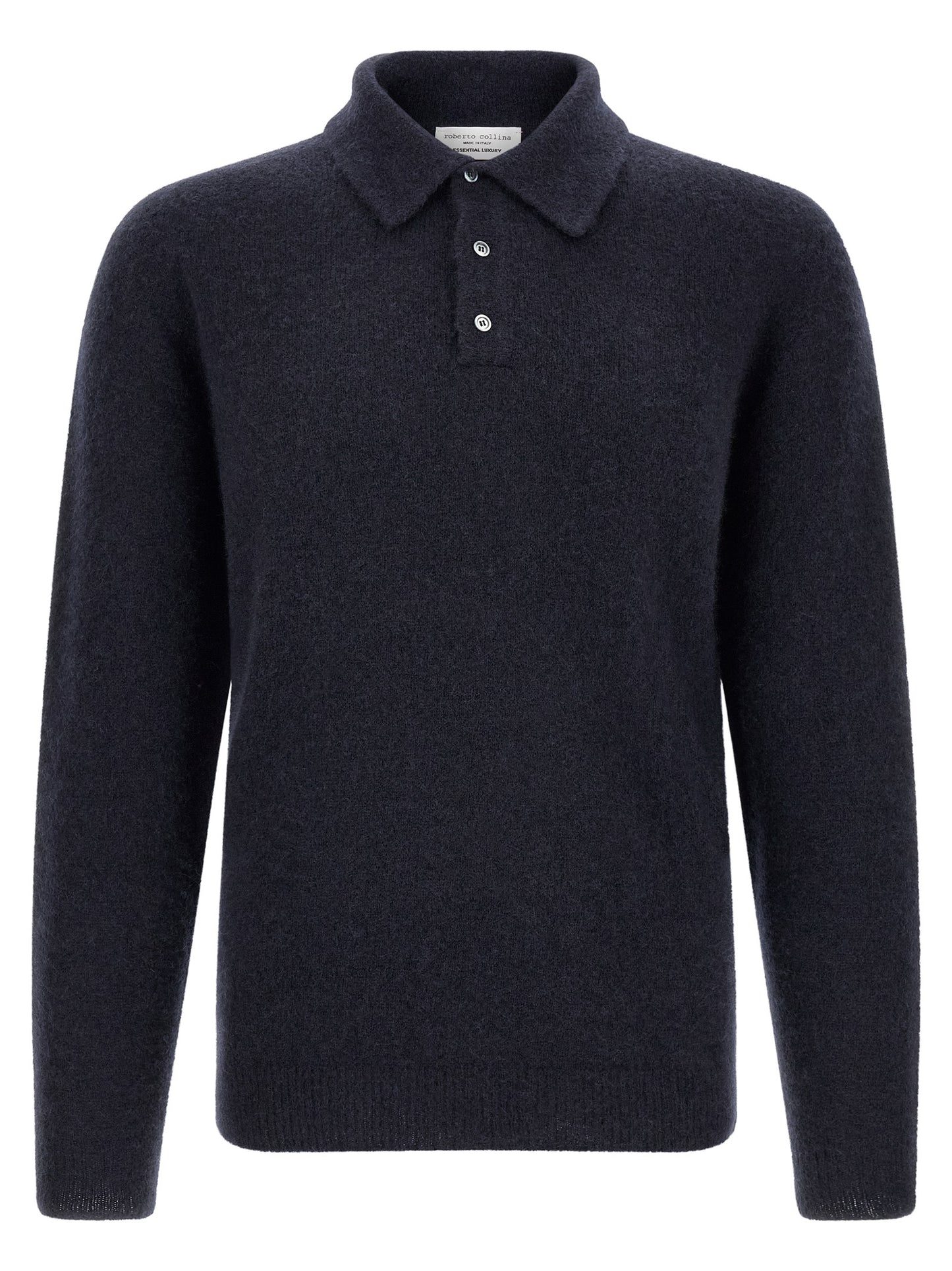 Roberto Collina Blue Cashmere Polo Shirt