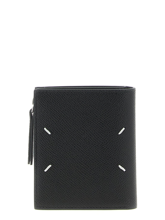 Maison Margiela Four Stitches Calfskin Leather Cardholder Card Case - Black