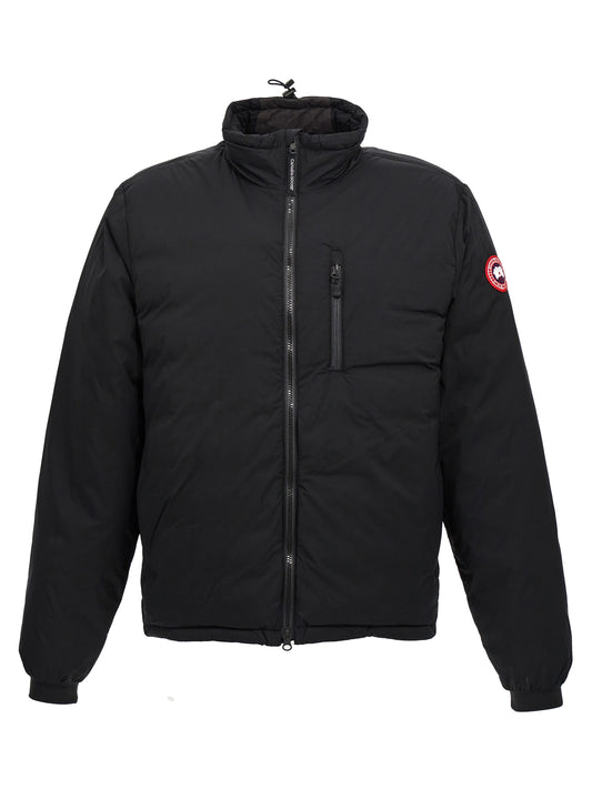 Windbreaker Jacket by Canada Goose for men in polyester nylon & goose-down black features an magnificent silhouette, showcasing the sophisticated asymmetric neckline and functional windproof, pockets & insulated for a premium, magnificent look.
