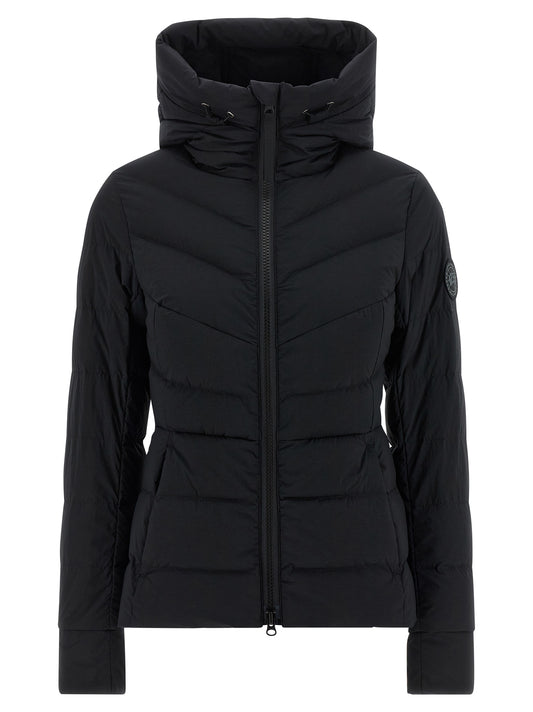 Hooded Puffer Jacket by Canada Goose for women in polyamide & feathers black features an on trend silhouette, showcasing refined pockets, hooded & insulated and a sophisticated hooded high-neck neckline for a truly on trend finish.
