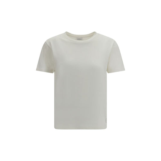 Saint Laurent White Cotton T-Shirt