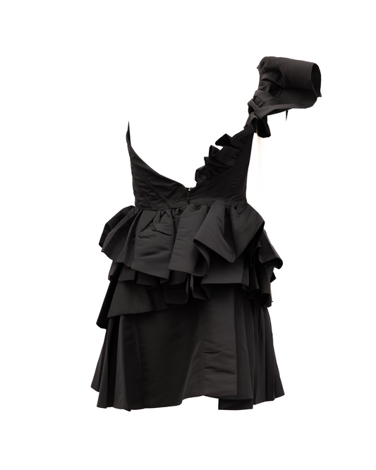 Alexander McQueen Black Dress with yellow details