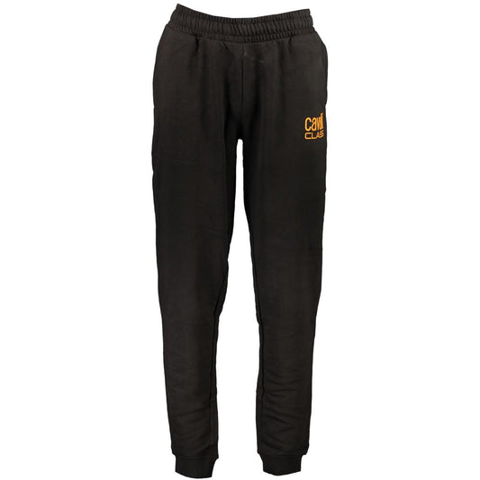 Joggers by Cavalli Class for men in cotton polyester black & print features a polished silhouette with a polished , reaching a polished long and finished with a polished .
