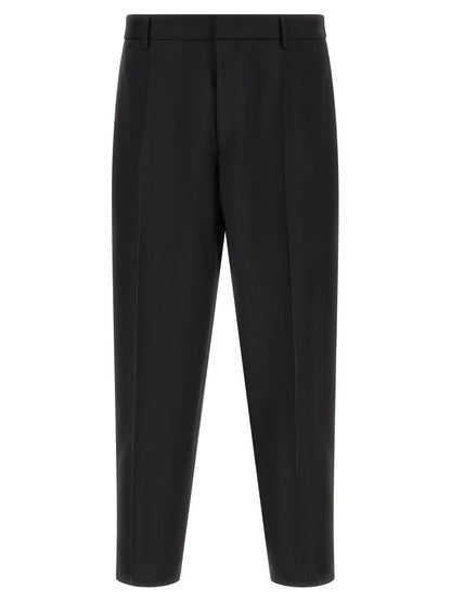 Jil Sander Black Virgin Wool Cropped Pants
