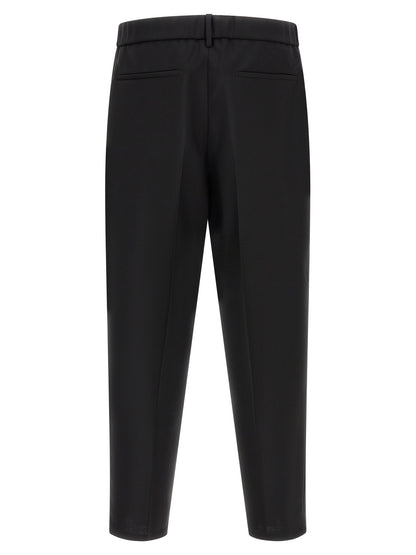 Jil Sander Black Virgin Wool Cropped Pants