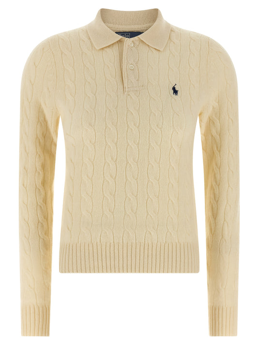 Polo Shirt by Polo Ralph Lauren for women in cashmere white showcases a enviable silhouette, featuring a refined and for a enviable finish.