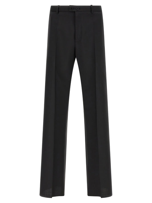 Jil Sander Black Virgin Wool Dress Pants