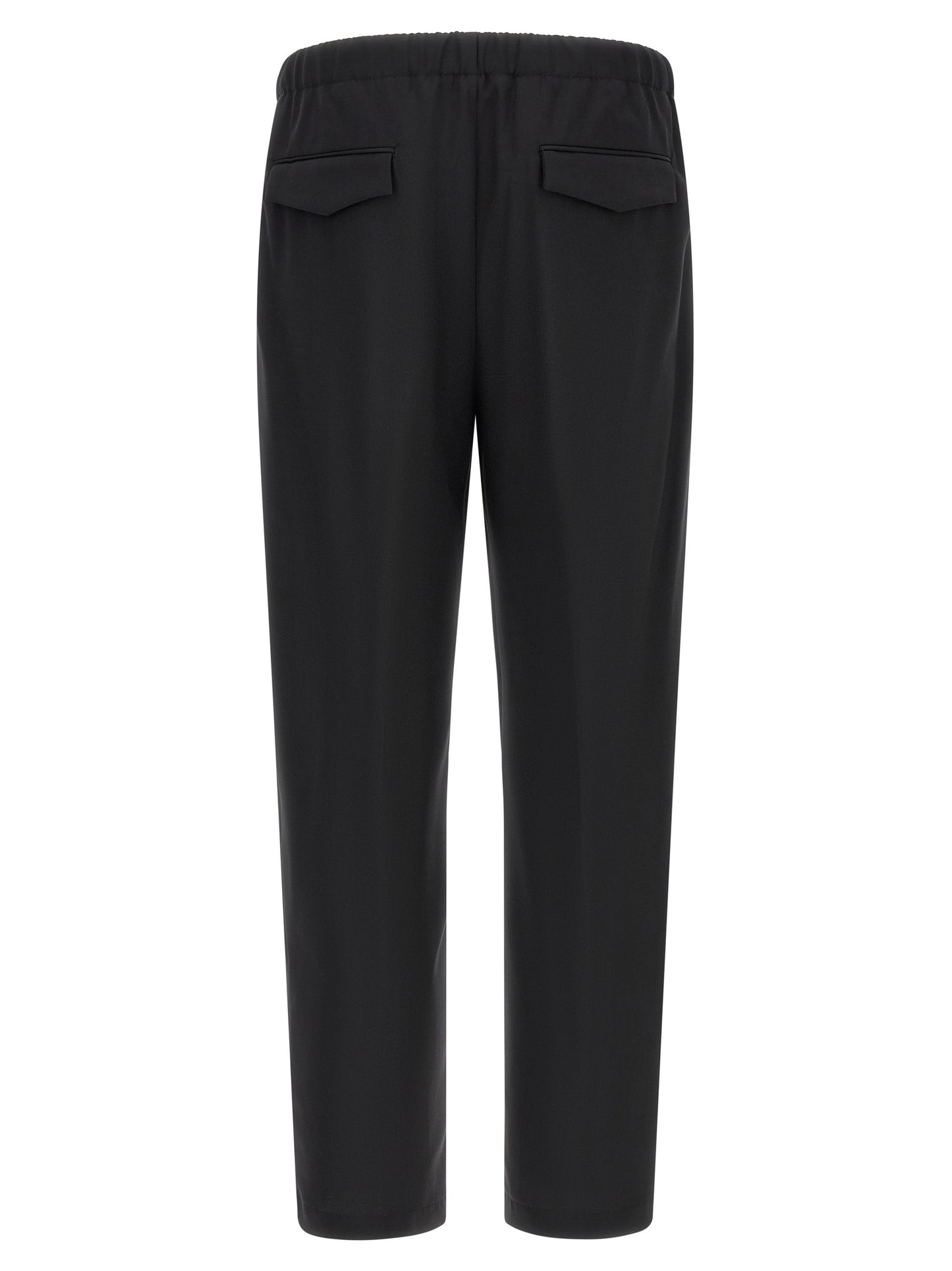 Lardini Black Virgin Wool Dress Pants