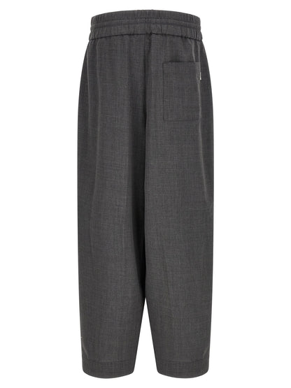 Ami Paris Gray Virgin Wool Casual Pants