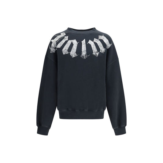 Palm Angels Black Cotton Sweatshirt
