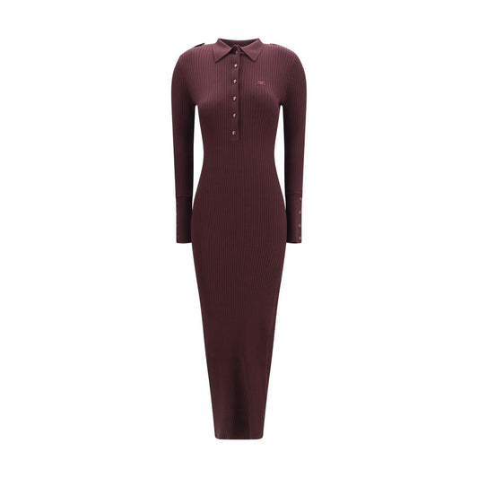 Courrèges Purple Viscose Long Dress