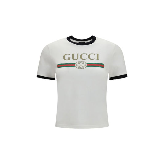 Gucci White Cotton T-Shirt