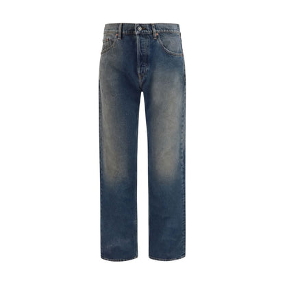 Golden Goose Blue Cotton Relaxed Fit Jeans