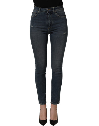 Dolce & Gabbana Women's Skinny Stretch Denim Cotton Jeans - Blue