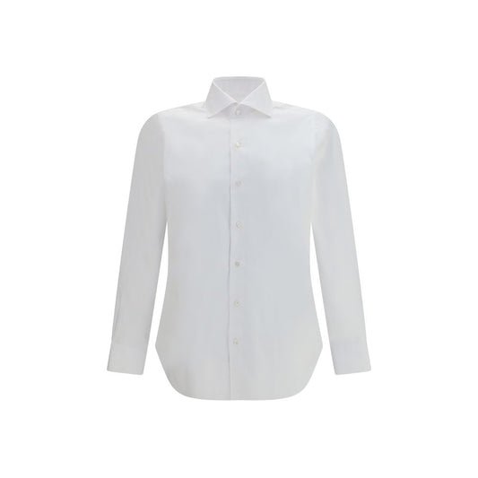Finamore White Cotton Dress Shirt