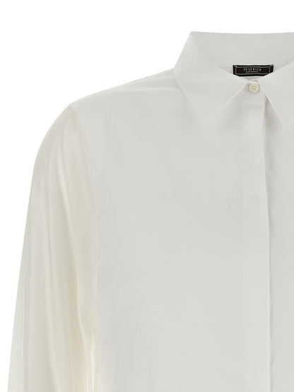 Peserico White Cotton Blouse