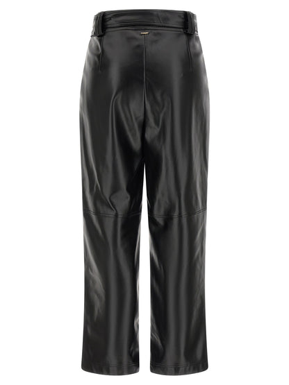 Twinset Black Polyester Cropped Pants
