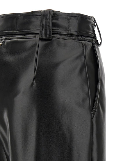 Twinset Black Polyester Cropped Pants