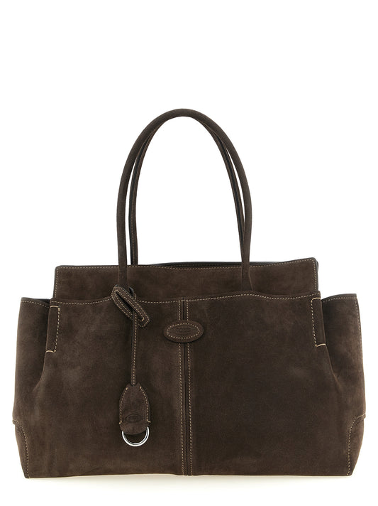 Mountain Backpack Handbag by Tod's for women in bos taurus suede calfskin leather brown features a exquisite silhouette, showcasing a secure zipper and exquisite with versatile handle for a exquisite finish.