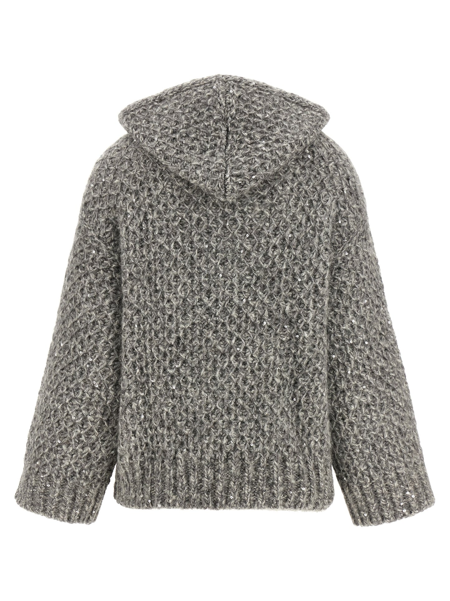 Peserico Gray Wool Cardigan