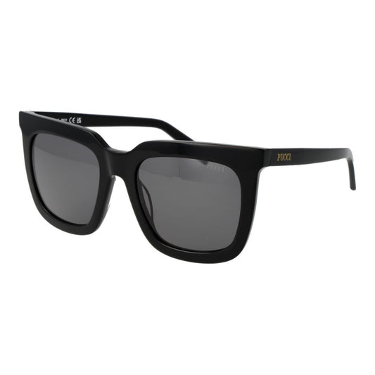 Emilio Pucci Rectangle Non-Polarized Dark-Tint Acetate Sunglasses - Black