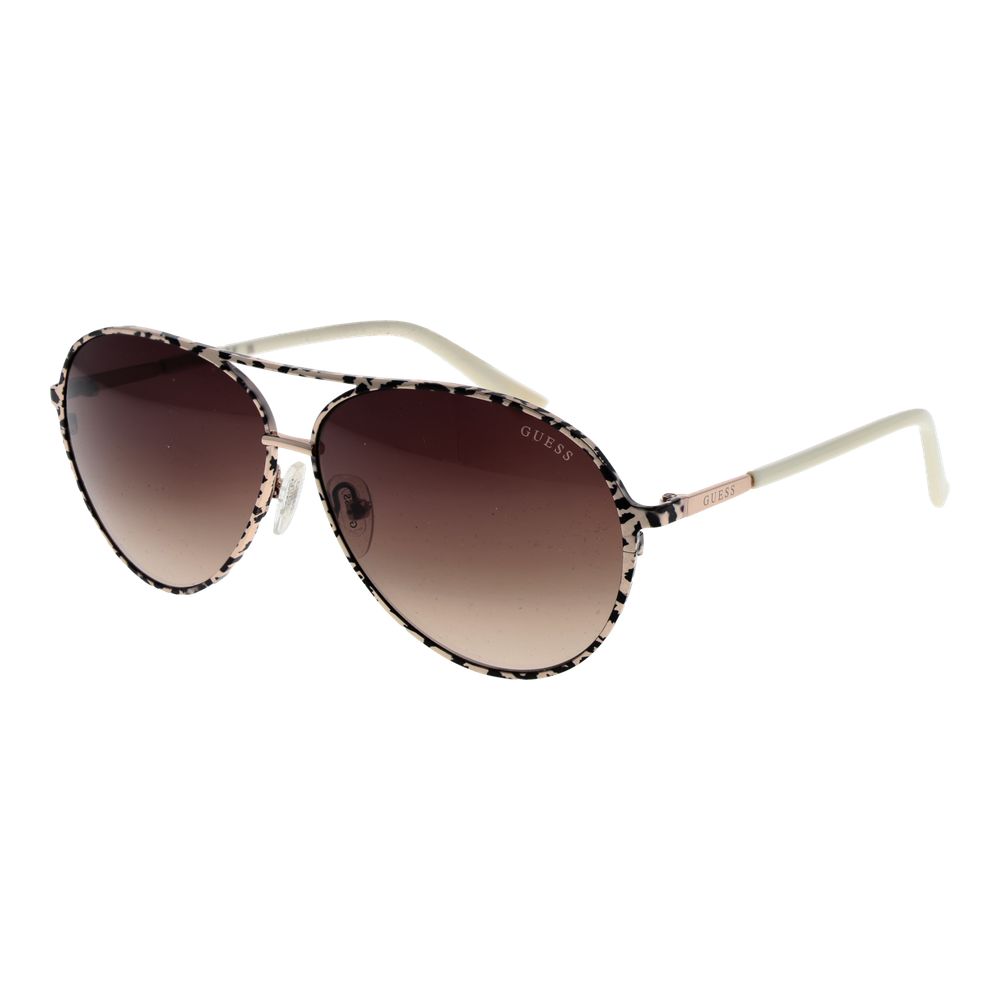 Guess Aviator Gradient Dark-Tint Metal Sunglasses - Cream