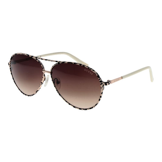 Guess Aviator Gradient Dark-Tint Metal Sunglasses - Cream