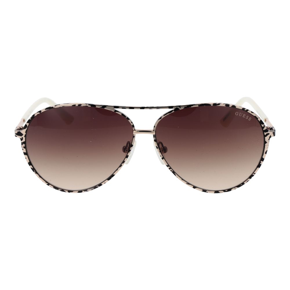 Guess Aviator Gradient Dark-Tint Metal Sunglasses - Cream