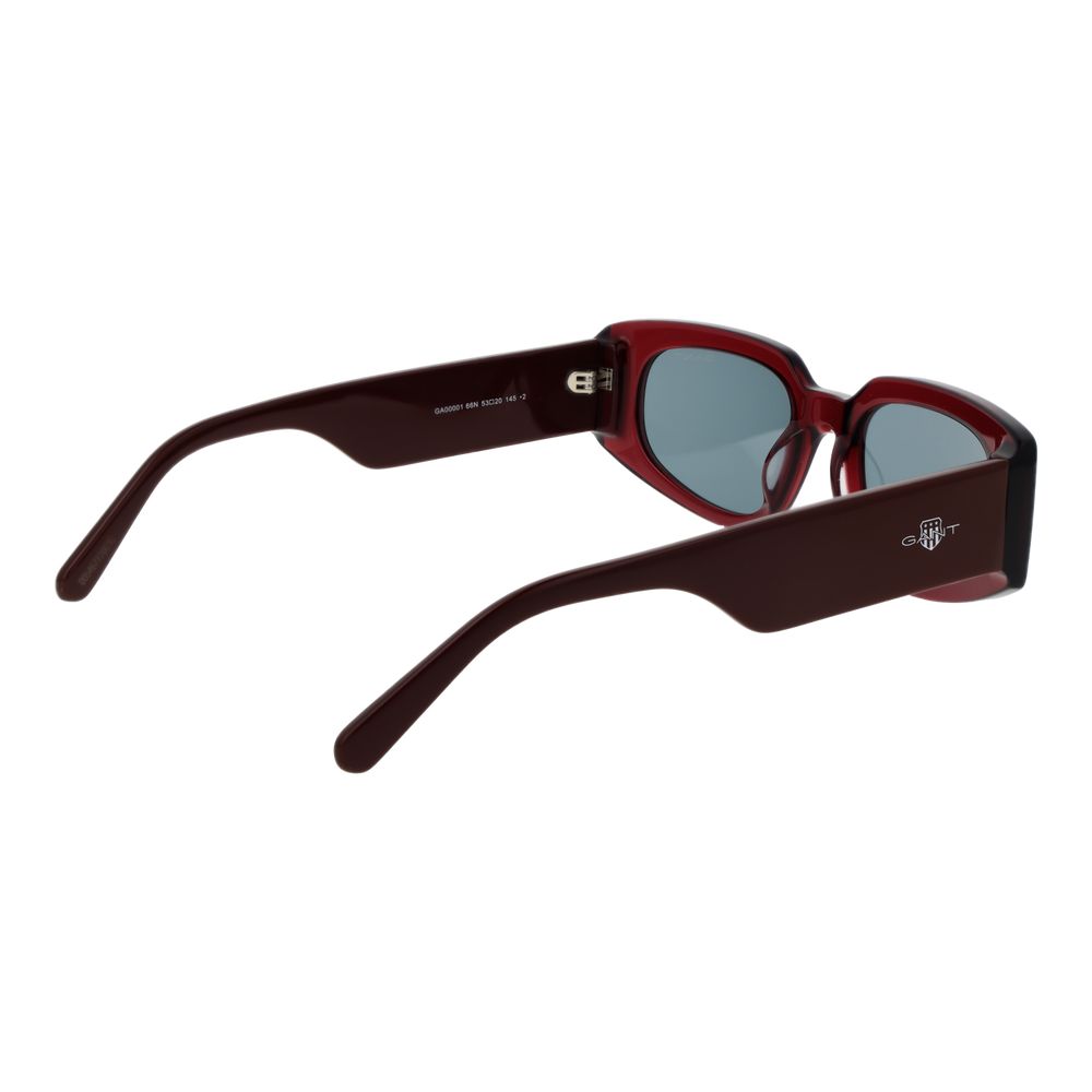 Gant Oval Non-Polarized Medium-Tint Acetate Sunglasses - Burgundy