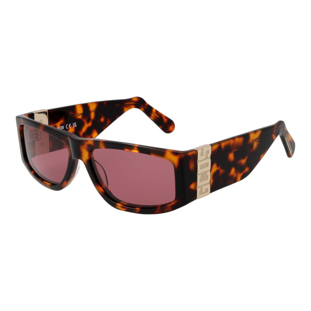 GCDS Rectangle Non-Polarized Medium-Tint Acetate Sunglasses - Brown