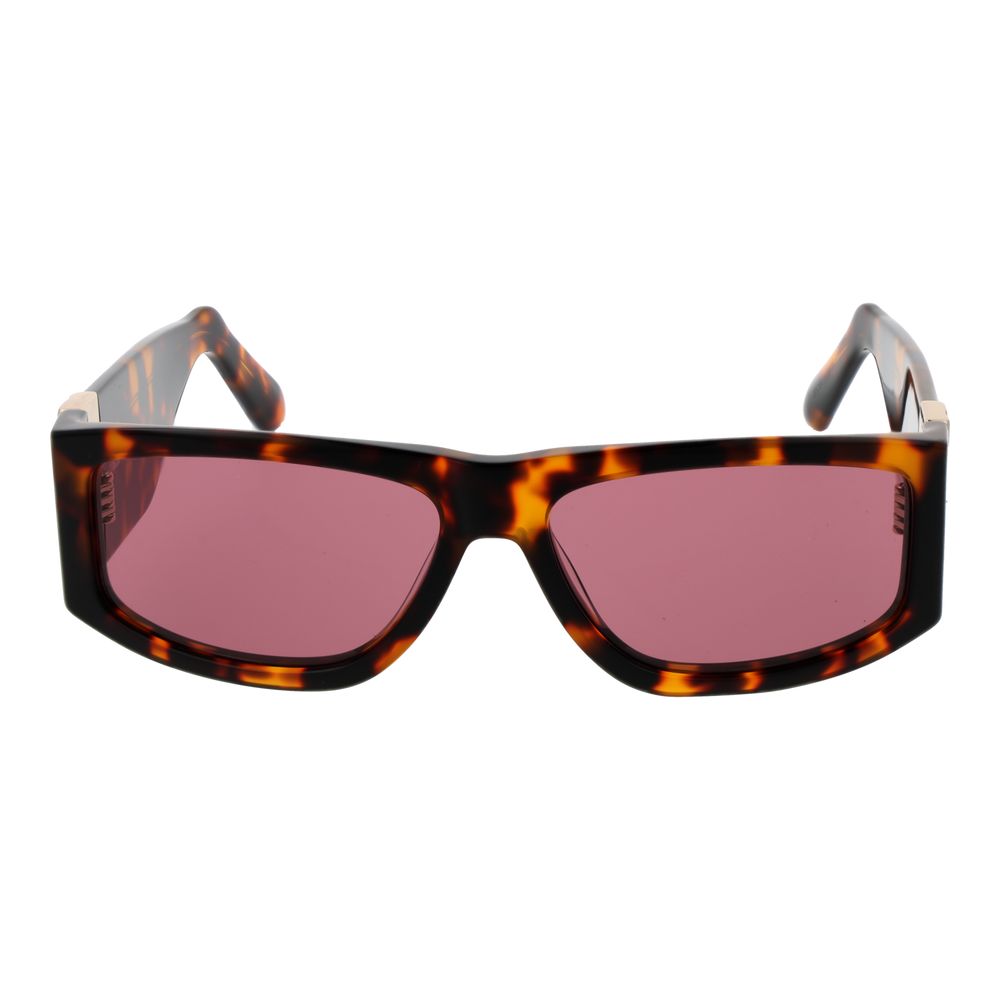 GCDS Rectangle Non-Polarized Medium-Tint Acetate Sunglasses - Brown