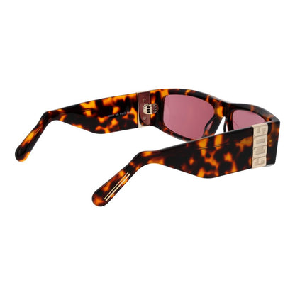 GCDS Rectangle Non-Polarized Medium-Tint Acetate Sunglasses - Brown