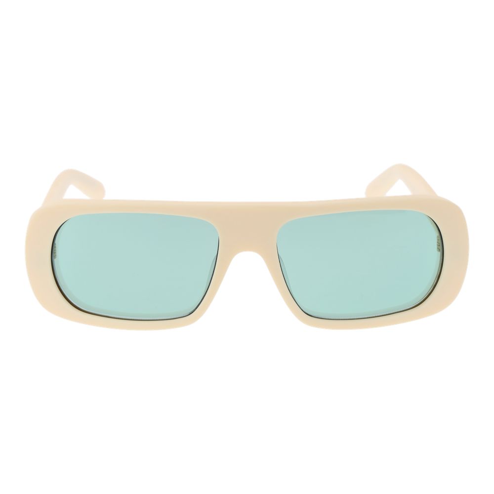 GCDS Oval Mirrored Medium-Tint Acetate Sunglasses - Cream