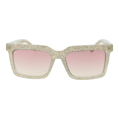 GCDS Rectangle Mirrored Medium-Tint Acetate Sunglasses - Gold