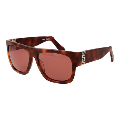 GCDS Square Non-Polarized Medium-Tint Acetate Sunglasses - Brown