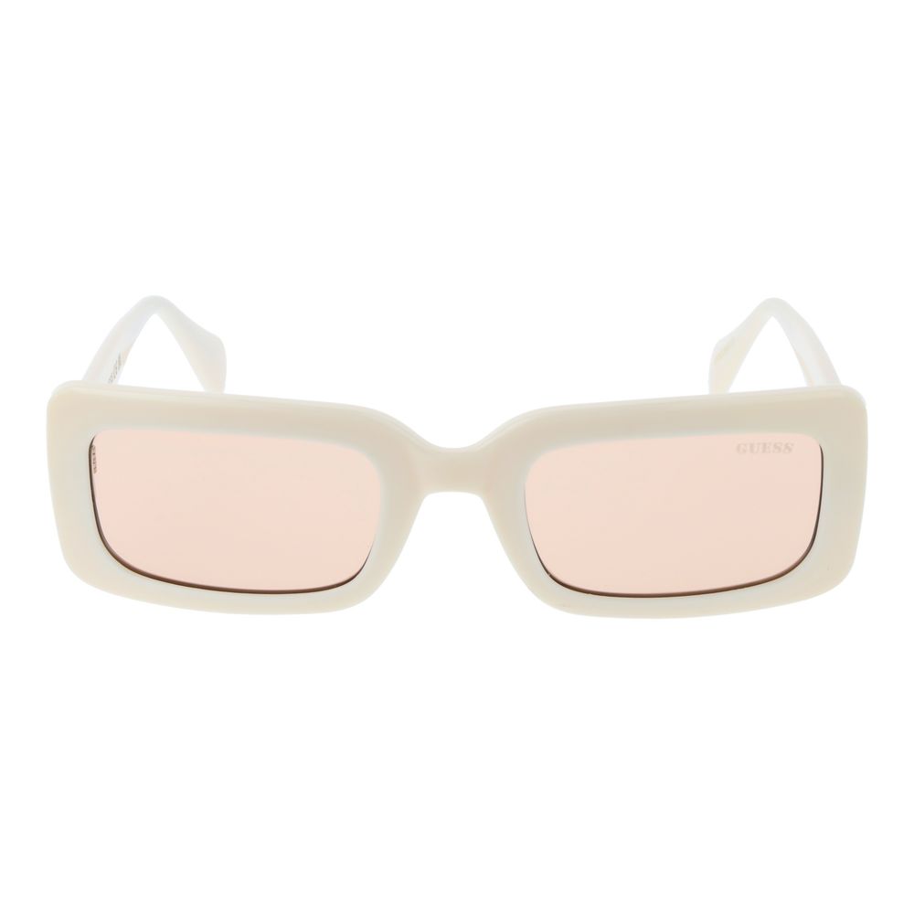 Guess Rectangle Non-Polarized Light-Tint Plastic Sunglasses - Beige