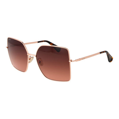 Max Mara Butterfly Gradient Dark-Tint Metal Sunglasses - Rose Gold