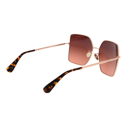 Max Mara Butterfly Gradient Dark-Tint Metal Sunglasses - Rose Gold
