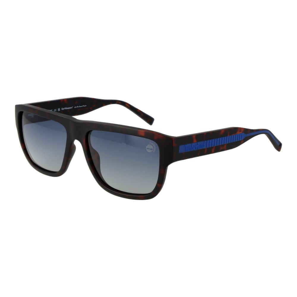 Timberland Rectangle Polarized Gradient Medium-Tint Stainless Steel Sunglasses - Brown