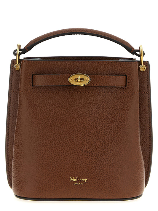 Large Crossbody Bucket Handbag by Mulberry for women in calfskin leather brown & signature features a versatile chic silhouette, meticulously detailed with a secure , ample , and versatile crossbody-strap, shoulder-strap, adjustable-strap, belt-strap & handle.