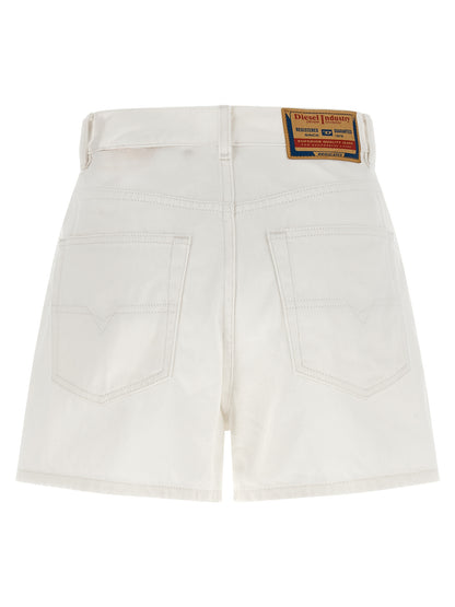 Diesel Women's Denim Cotton Shorts - White