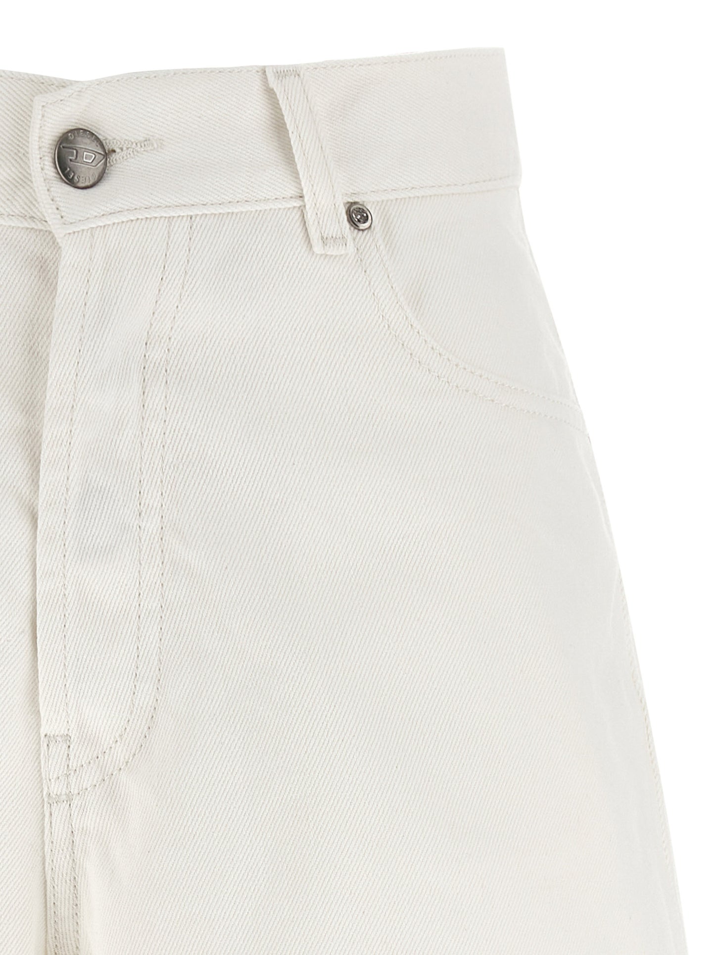 Diesel Women's Denim Cotton Shorts - White