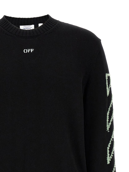 Off-White Black Cotton Cardigan