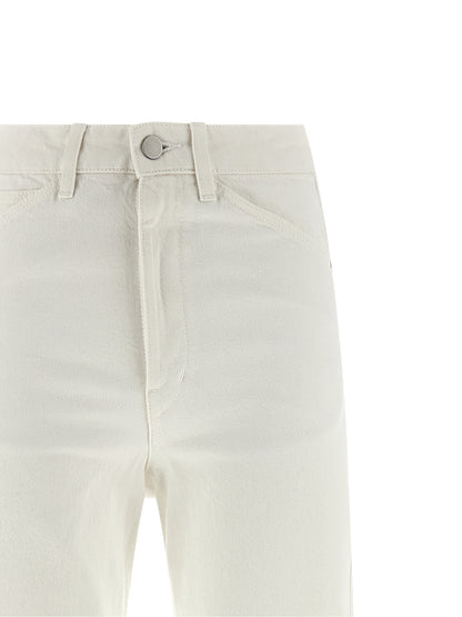 Lemaire White Cotton High-Waisted Jean