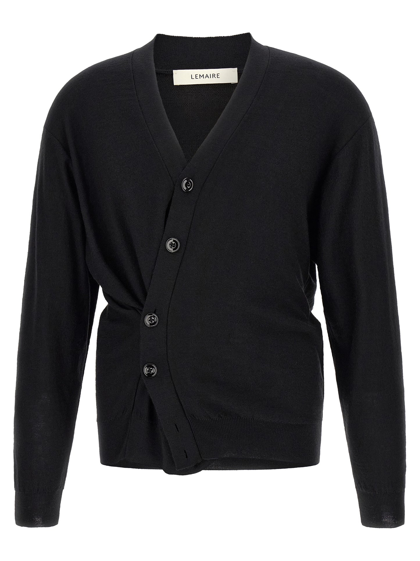 Lemaire Black Wool Cardigan