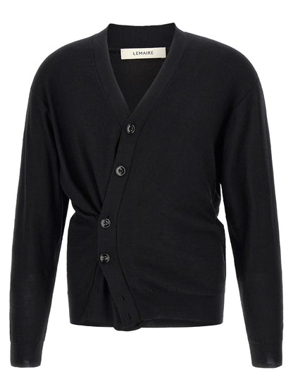 Lemaire Black Wool Cardigan