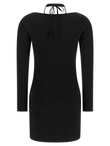 Elisabetta Franchi Black Viscose Short Dress